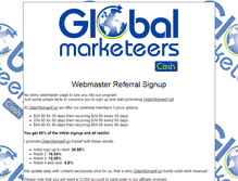 Tablet Screenshot of globalmarketeerscash.com